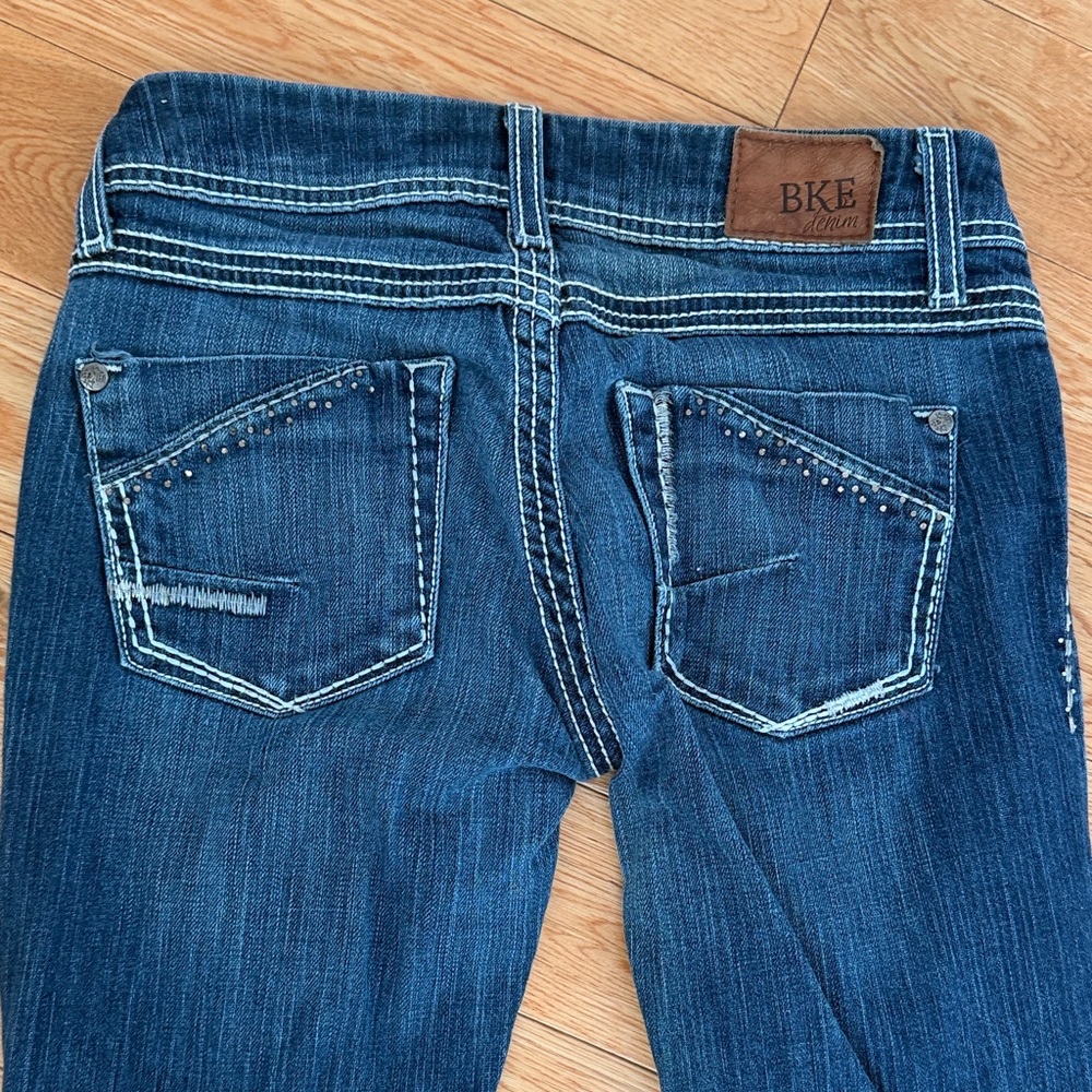 BKE Women's Dark Blue Straight Leg Jeans - Picture 3 of 5